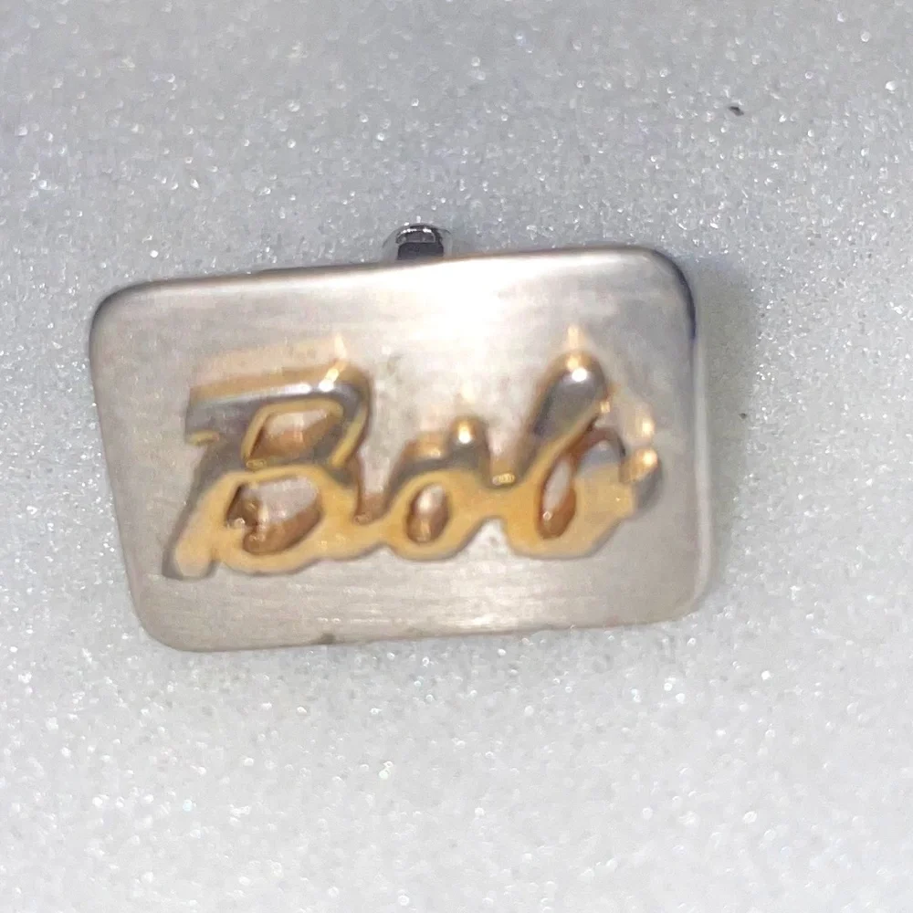 Vintage Monogram Initials BOB SWANK SINGLE Cuff Link Replacement Lost Broken‎